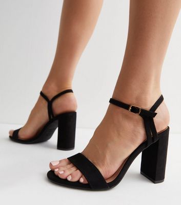 Suede block clearance heel sandals