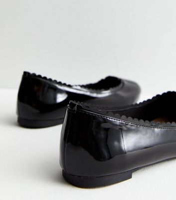 Black patent wide fit clearance shoes