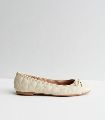 New look sale white flat shoes