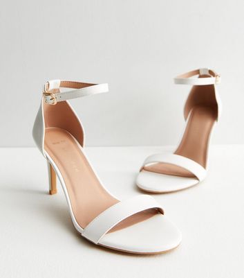 LADIES NEW LOOK Nude Patent High Block Heel Shoes Sandals Size 6 Wide Worn  Once £6.99 - PicClick UK