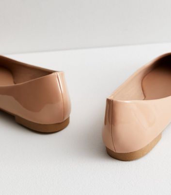 Nude patent ballet on sale flats