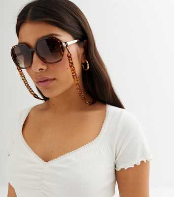 Dark Brown Resin Sunglasses Chain