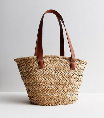 New look store wicker bag