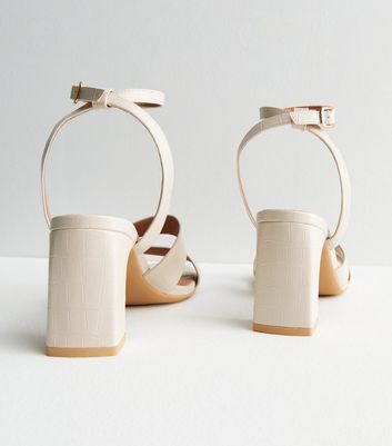 Off white discount ankle strap heels