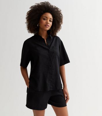 Black short sleeve shirt womens sale