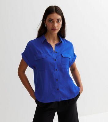 Electric blue clearance shirt womens