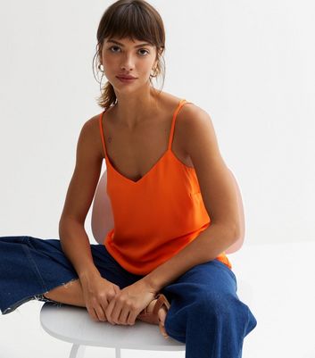 Orange camisole store top