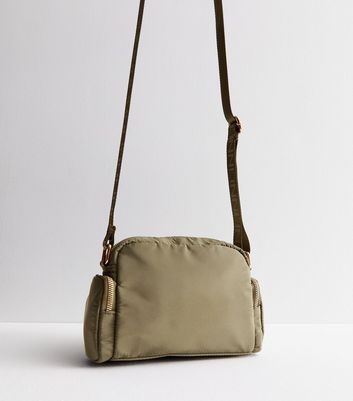 Khaki Logo Strap Cross Body Bag New Look