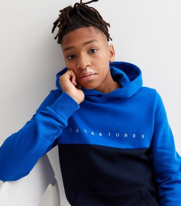 Jack and jones blue hoodie online