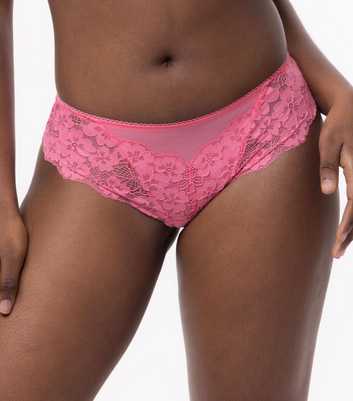 Dorina Bright Pink Lace Hipster Briefs