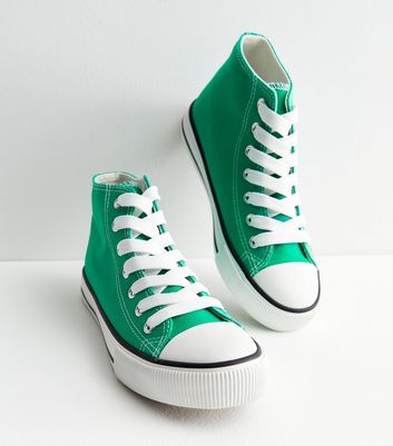 Buy Emerald Green Womens High Top Canvas Shoes Online in India - Etsy