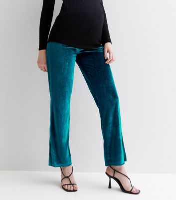 Buy Sofkiny Womens Solid Flare Leg Velvet Pants High Waist Palazzo Long  Pants Trousers Black XLarge at Amazonin