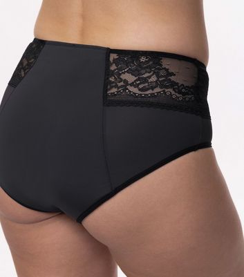 Dorina Eco Moon 2 Pack Black Lace Mid Rise Period Briefs