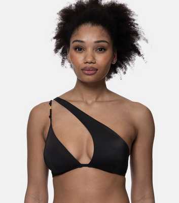 Dorina Black Asymmetric Lightly Padded Bikini Top