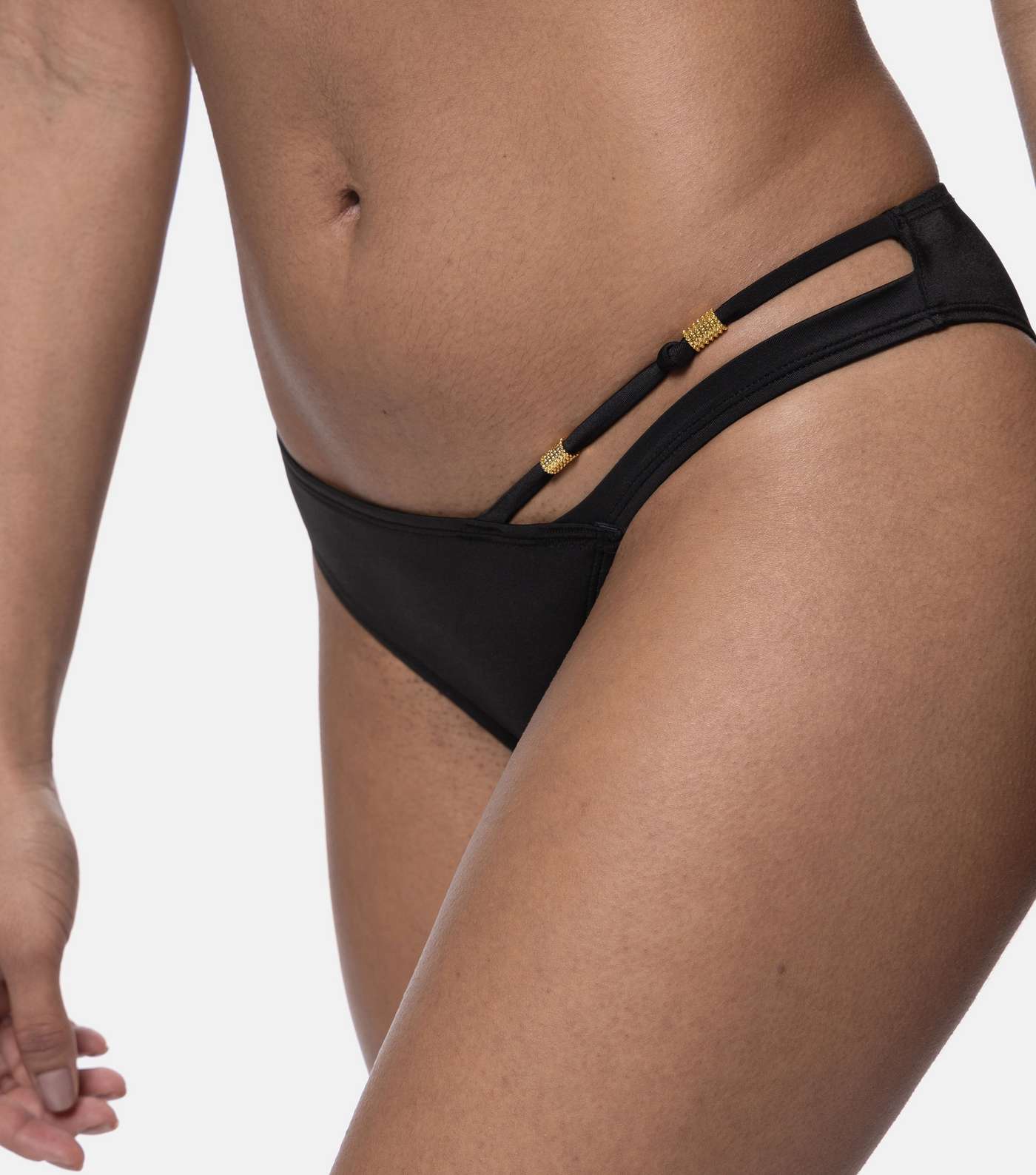 Dorina Black Asymmetric Brazilian Bikini Bottoms Image 4