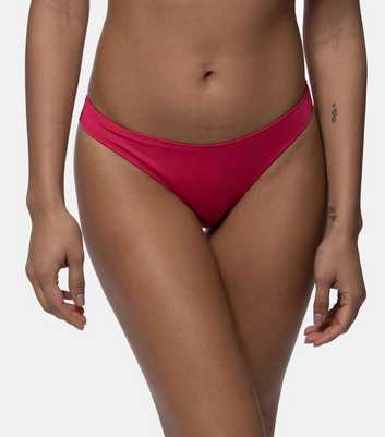 Bright Pink High Leg Brazilian Bikini Brief