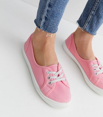 Pink best sale canvas pumps