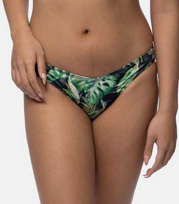 Dorina Green Leaf Low Rise Bikini Bottoms