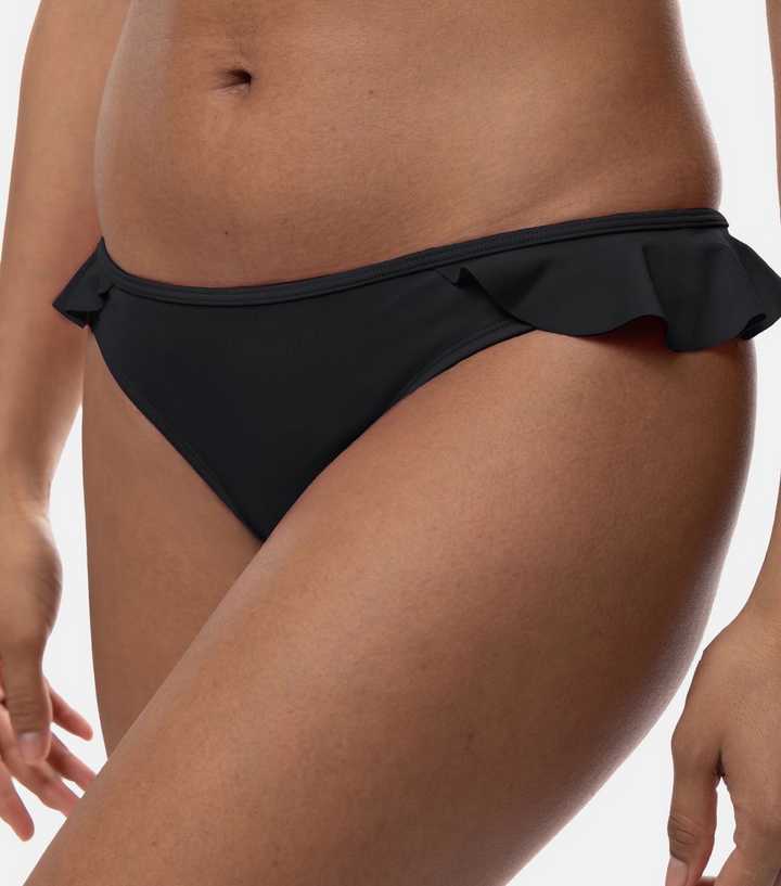 Dorina Black Frill Bikini Bottoms