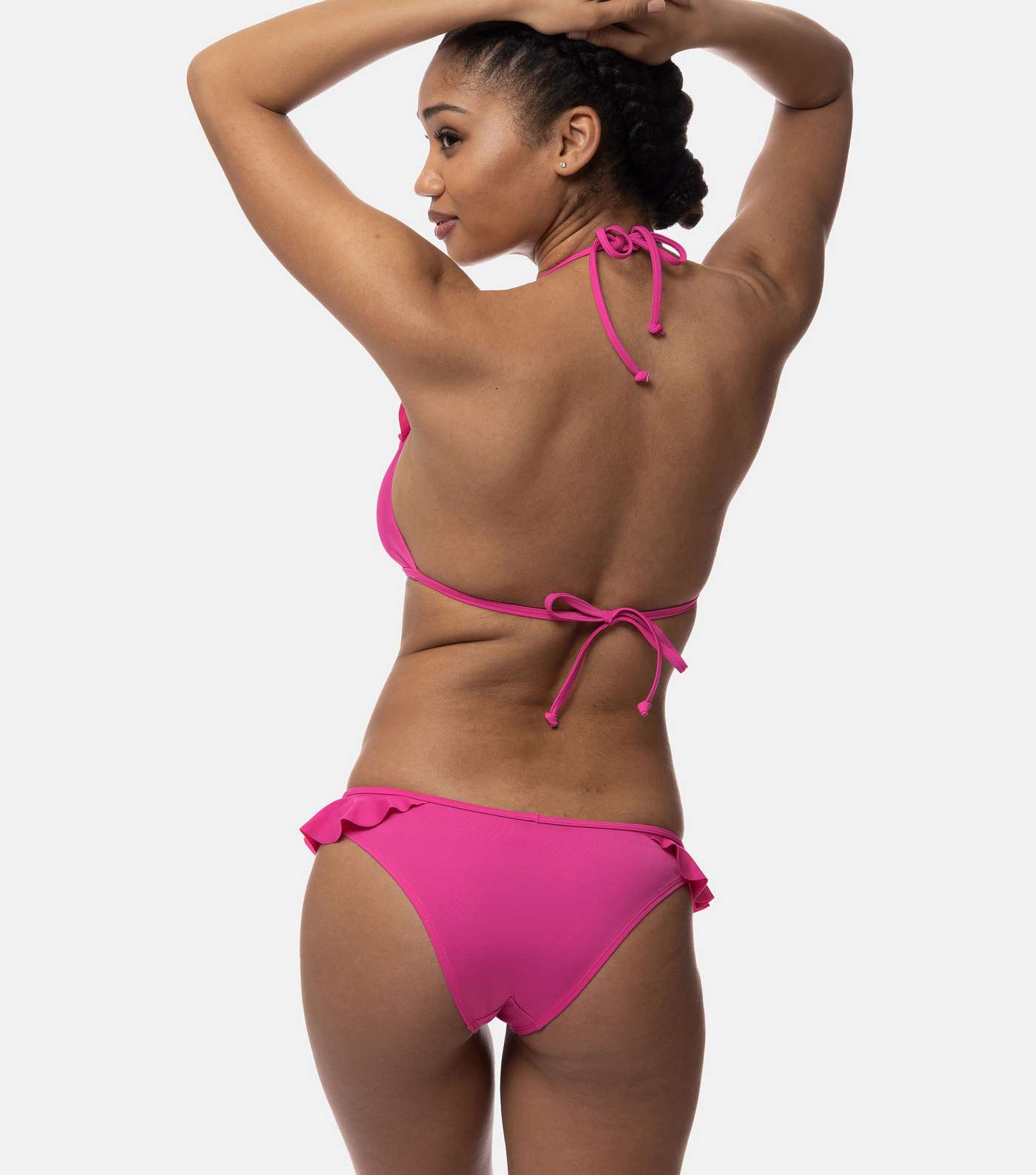 Dorina Bright Pink Frill Bikini Bottoms Image 3