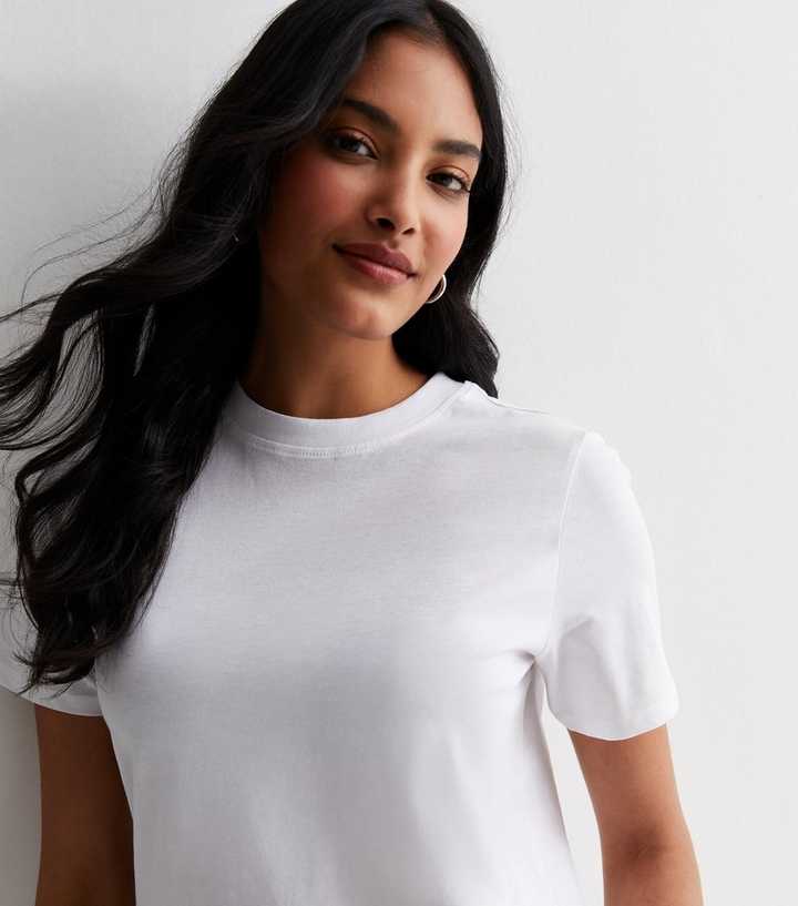 White Cotton Crew Neck T-Shirt | New Look