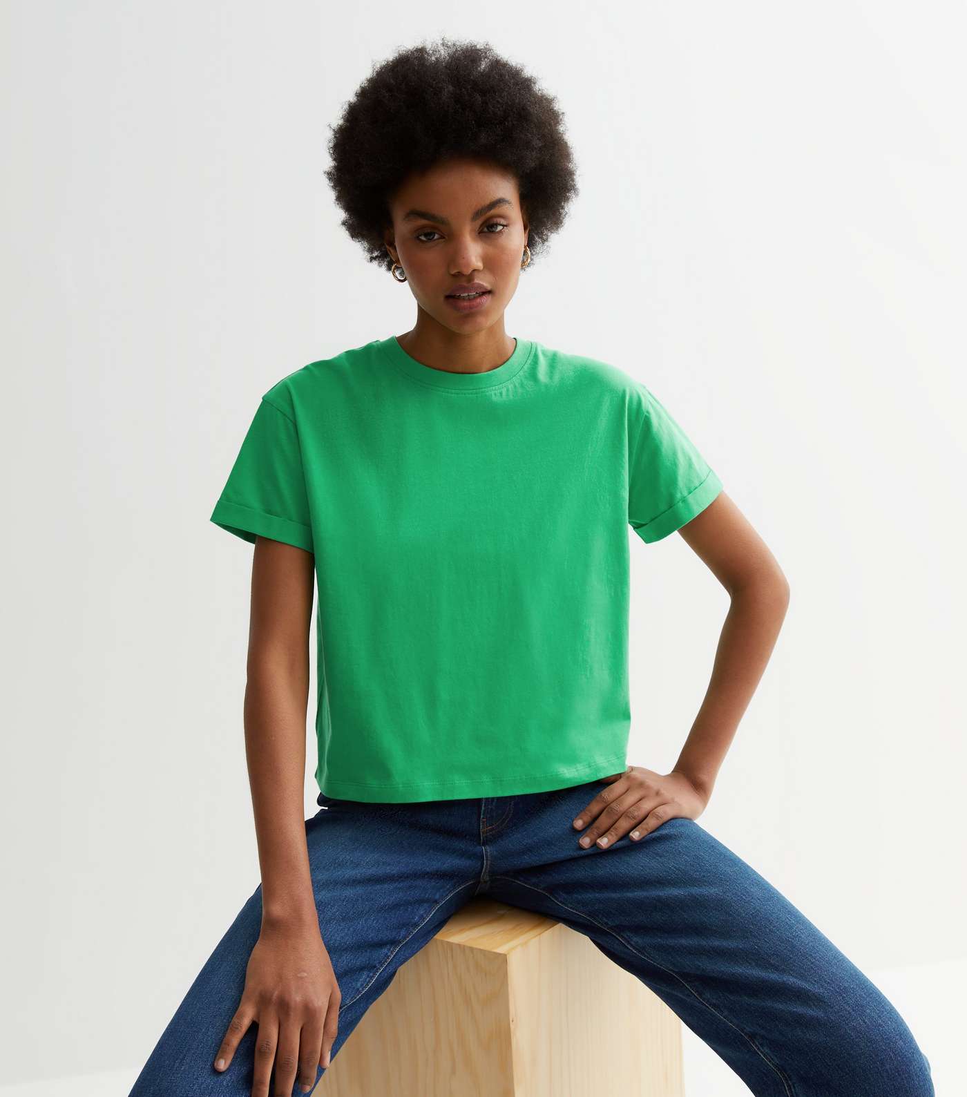 Green Jersey Boxy T-Shirt Image 2