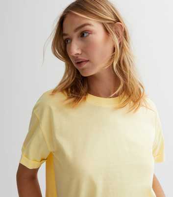 Pale Yellow Cotton Boxy T-Shirt