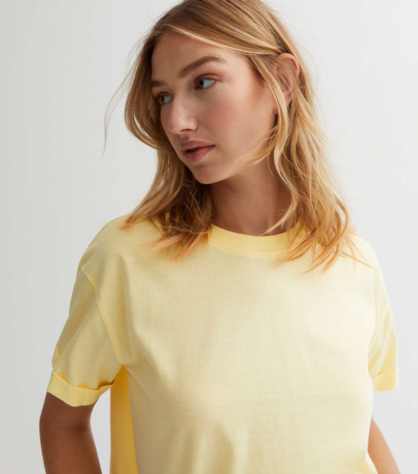 Pale Yellow Jersey Boxy T-Shirt