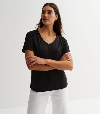 Black V Neck T-Shirt