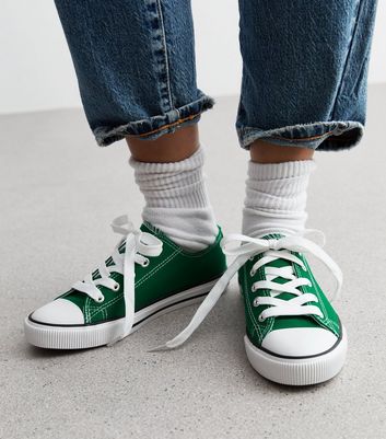 Dark green canvas shoes hotsell