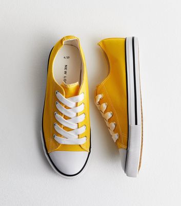 Yellow hot sale canvas shoe