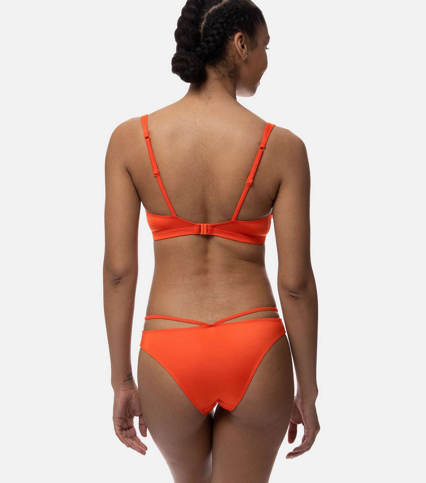 Dorina Bright Orange Strappy Brazilian Bikini Bottoms Image 3