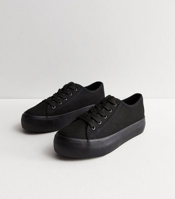 Womens black on sale canvas sneakers