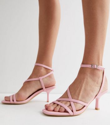 Strappy kitten heel sandals sale