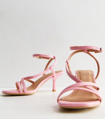 Pink kitten 2025 heel sandals uk