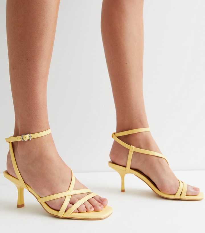 kitten heel yellow shoes