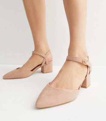 Dusky pink shop mid heel shoes