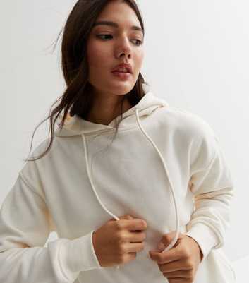 Off White Pocket Front Hoodie