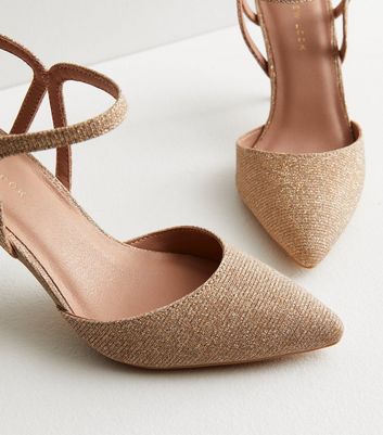 New look rose on sale gold glitter shoes