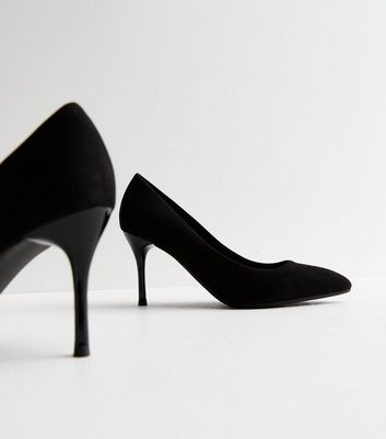 New look black hot sale court heels