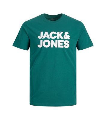 Jack & Jones Junior Turquoise Logo T-Shirt New Look