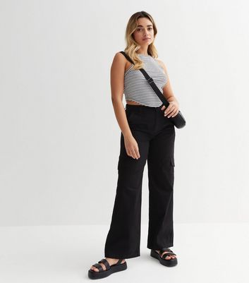 Buy Women's Petite Cargo Plain Trousers Online | Next UK
