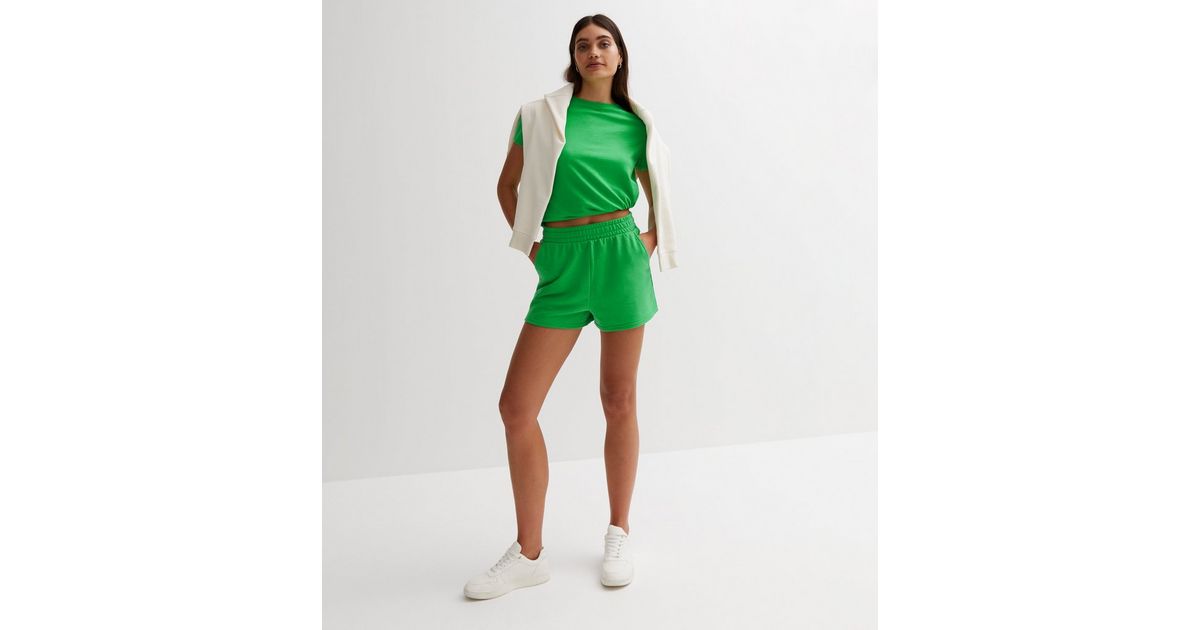 Green Jogger Shorts New Look