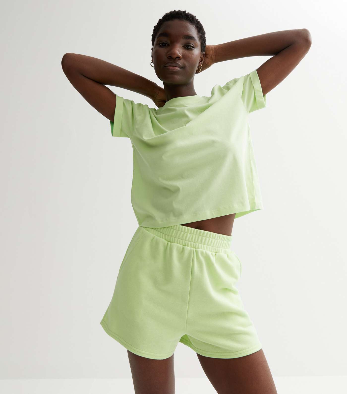 Green Jogger Shorts Image 3