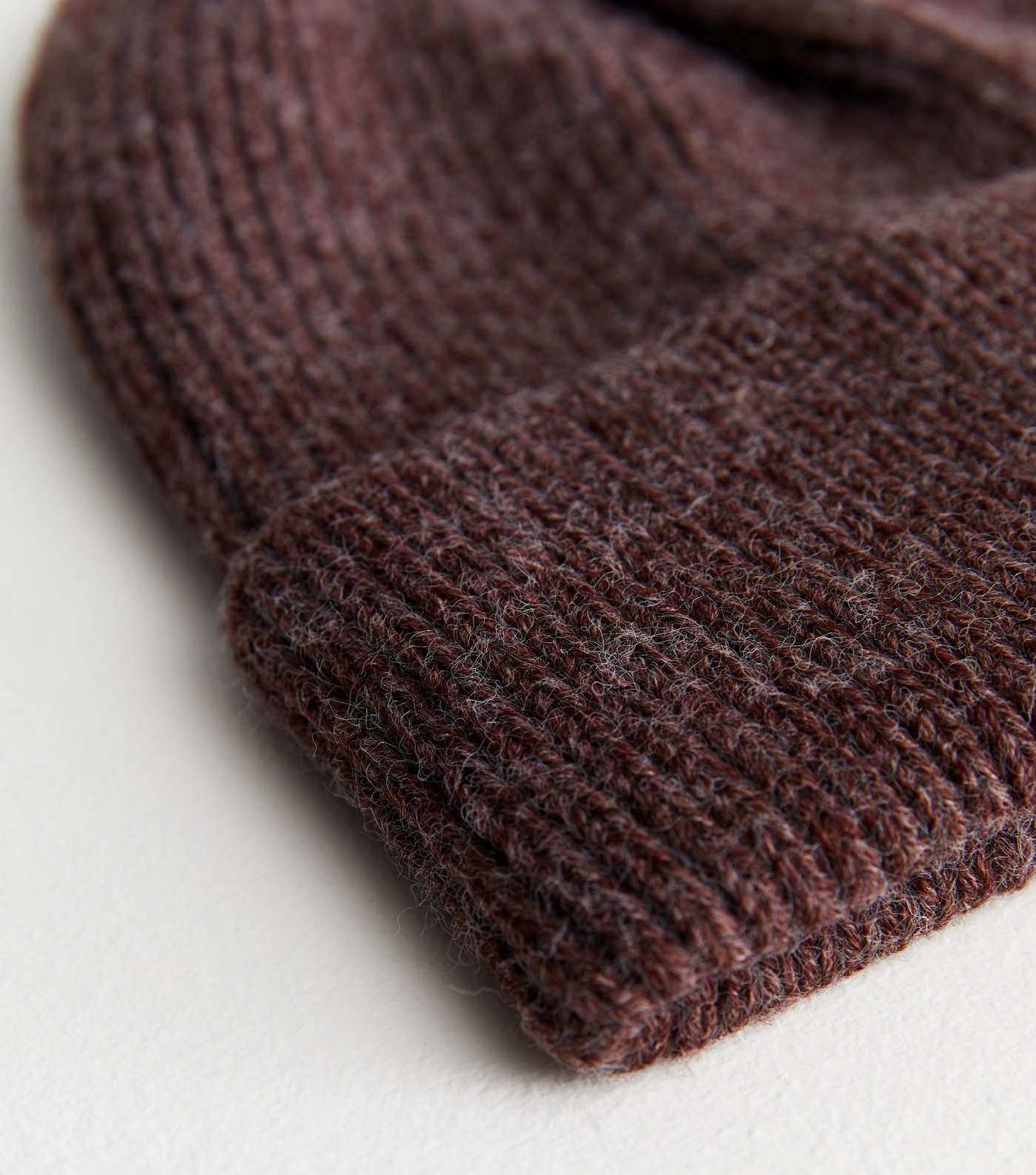 Brown Ribbed Beanie Image 3