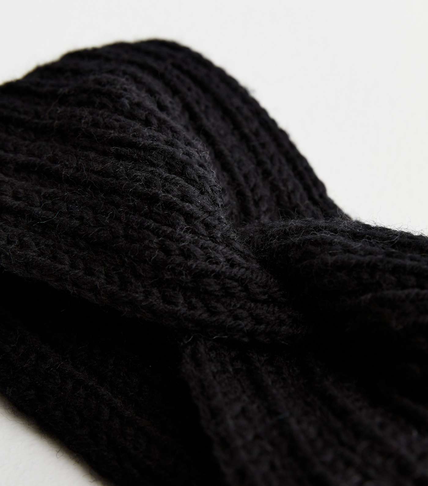 Black Knitted Headband Image 3