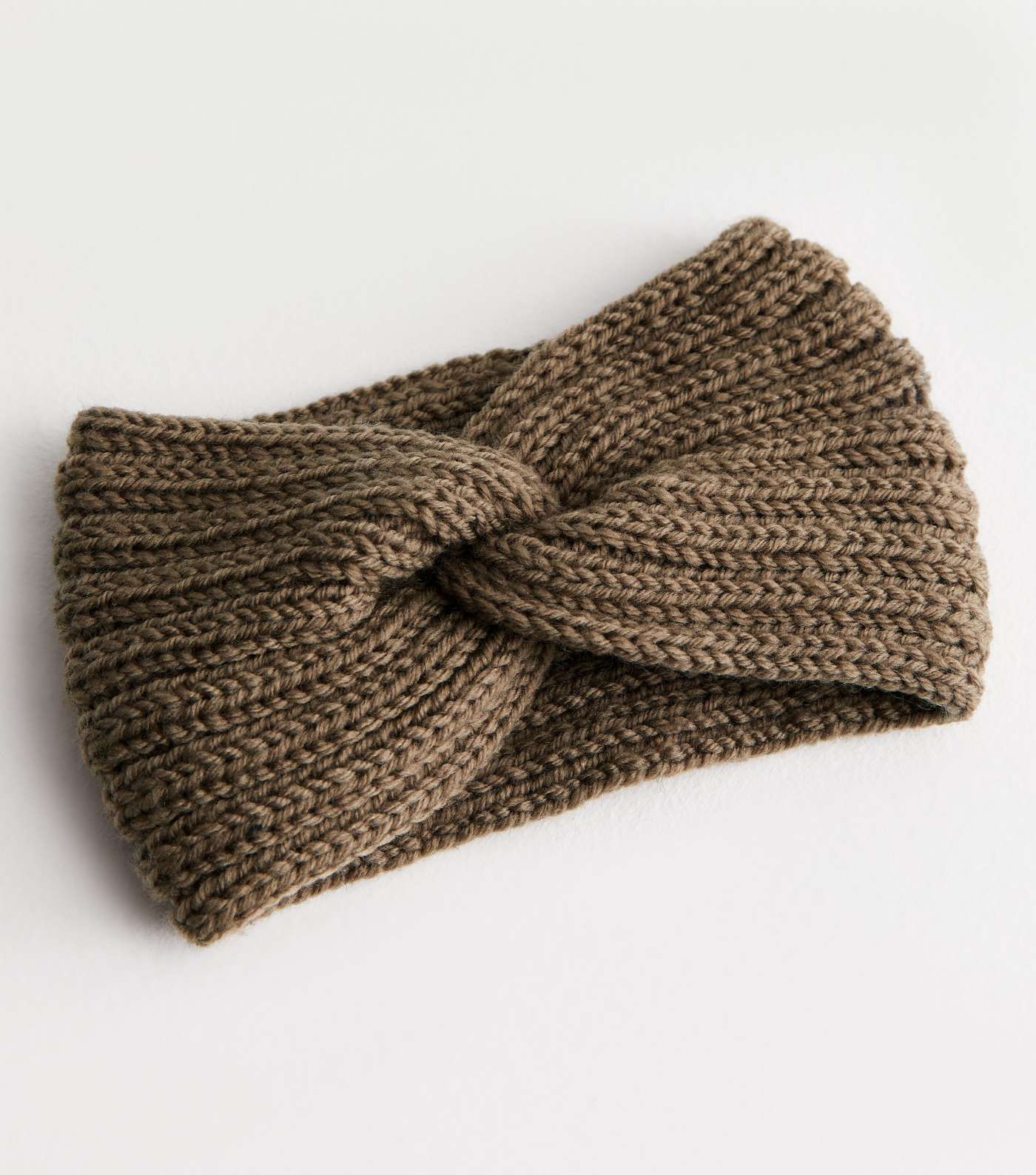 Light Brown Knitted Headband Image 2