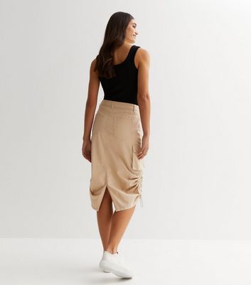 Ruched hotsell wrap skirt