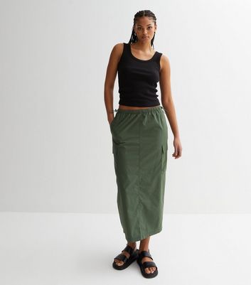 Discover more than 64 khaki cargo skirt long best