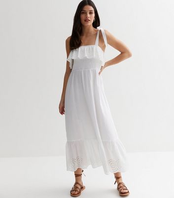 New look outlet white midi dress